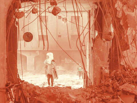 gaza rubble